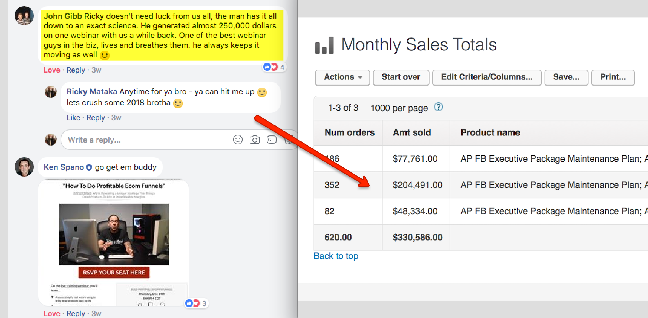 $250K webinar promotion proof
